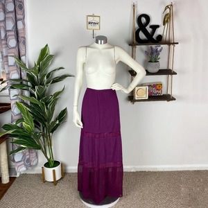 Free People Vintage Purple Maxi Skirt